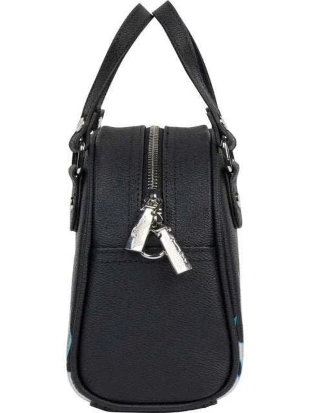 Von Dutch City of Angels Silver Black Blue Small Bowling Bag - Picture 3 of 3